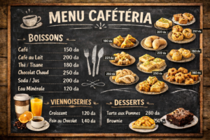 Création menu cafétéria