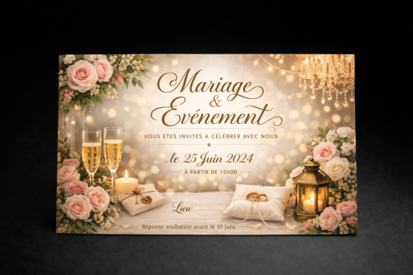 cartes d'invitation mariages et événements