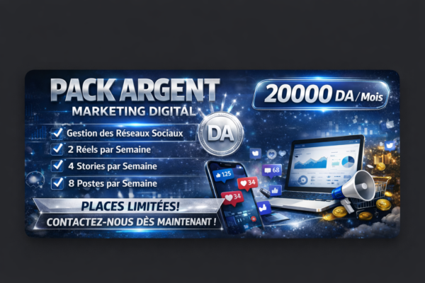 Marketing digital pack argent